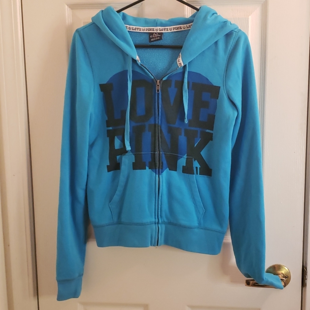 PINK Victoria's Secret Blue Hoodie Small